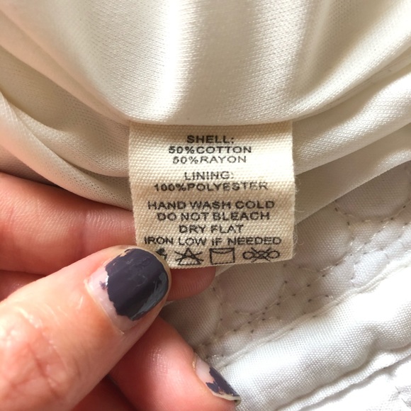 PEACH LOVE Striped Mini Dress V Neck Ruffle Blue White Size Medium - Picture 10 of 11